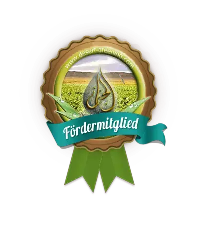 Fördermitglied-Logo für Desert Greening, nachhaltige Wüstenbegrünung.